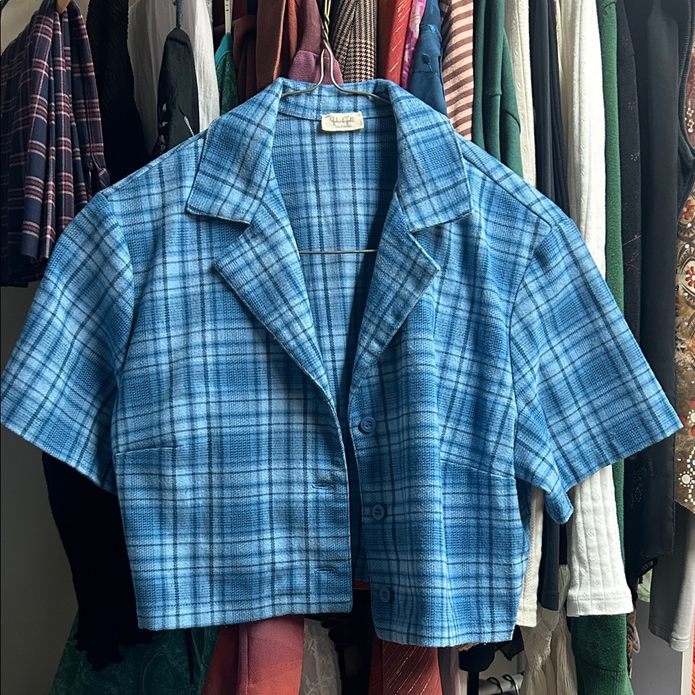 Brandy Melville Plaid Short Sleeve Shirt